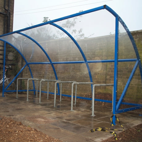 Queensway 12 Cycle Shelter - Durable, Customizable Protection - Store Fittings Direct
