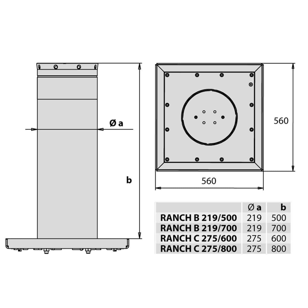Ranch C Fixed Bollard | BFT - Store Fittings Direct