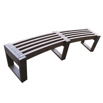 Recycled Plastic Edge Curved Bench - Store Fittings Direct