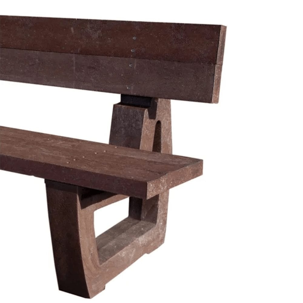 Recycled Plastic Fully Moulded Bench - Store Fittings Direct