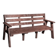 Recycled Plastic Outdoor Sloper Bench - Store Fittings Direct