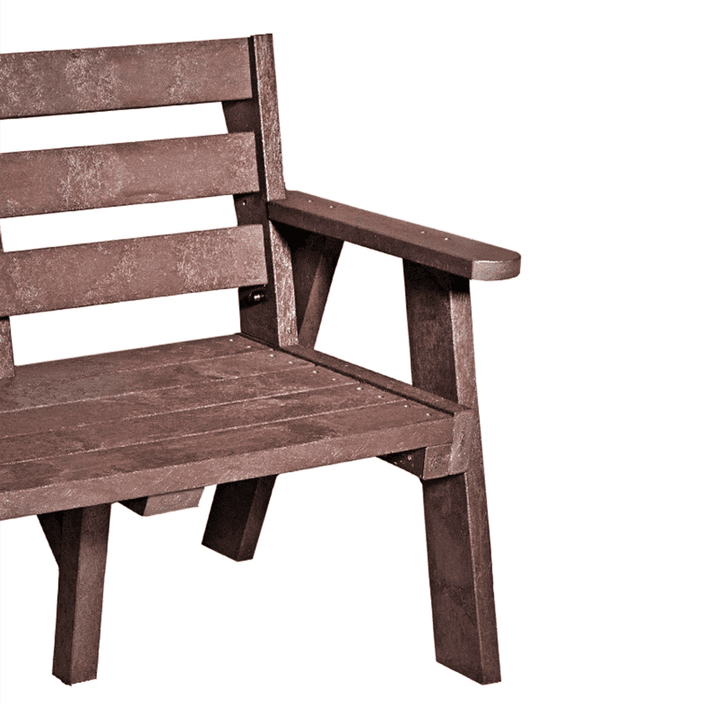 Recycled Plastic Outdoor Sloper Bench - Store Fittings Direct