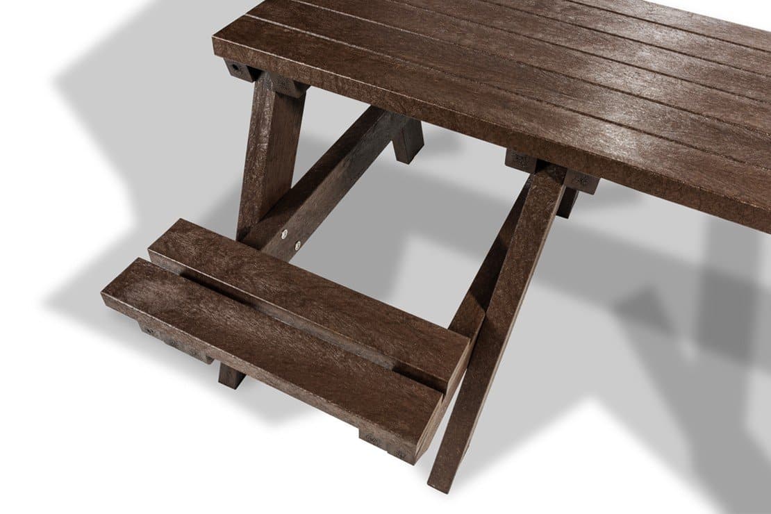 Recycled Plastic Picnic Table with Wheelchair Access - Store Fittings Direct