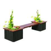 Recycled Plastic Planter Seat Bench - Store Fittings Direct