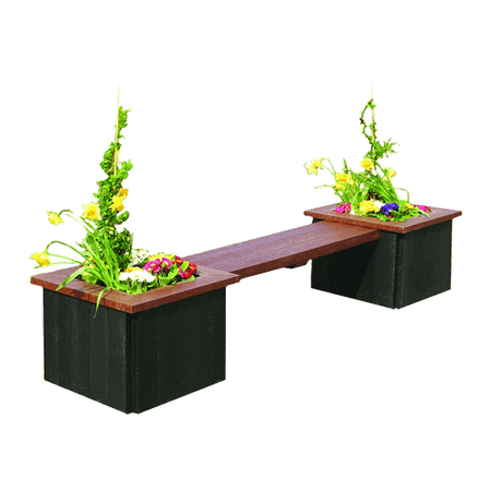 Recycled Plastic Planter Seat Bench - Store Fittings Direct
