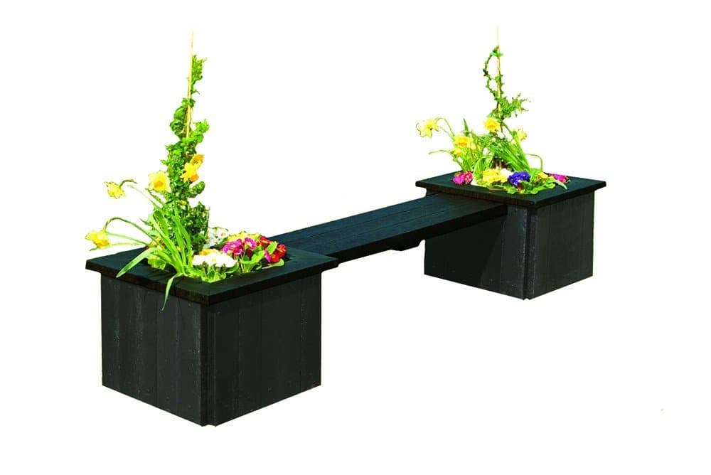 Recycled Plastic Planter Seat Bench - Store Fittings Direct