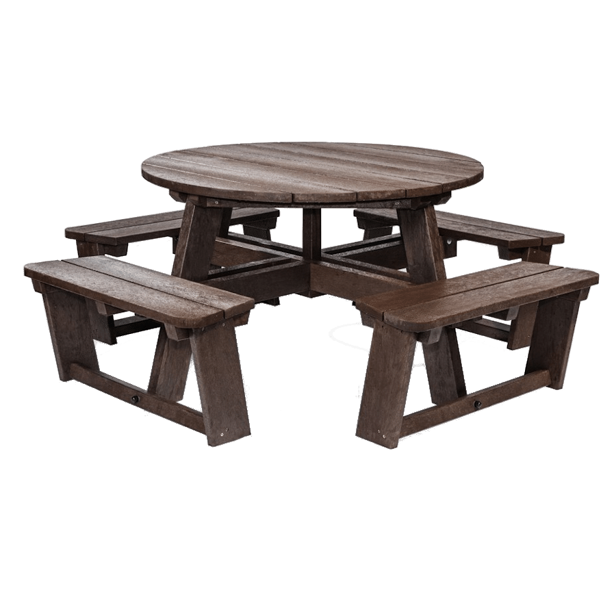 Recycled Plastic Round Picnic Table - Store Fittings Direct