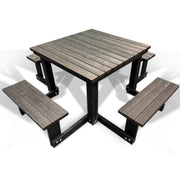 Recycled Plastic Square Picnic Table | 8 Seater - Store Fittings Direct