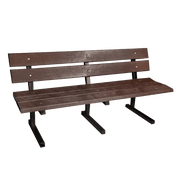 Recycled Plastic & Steel Frame Bench - Store Fittings Direct