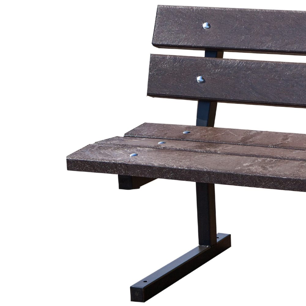 Recycled Plastic & Steel Frame Bench - Store Fittings Direct