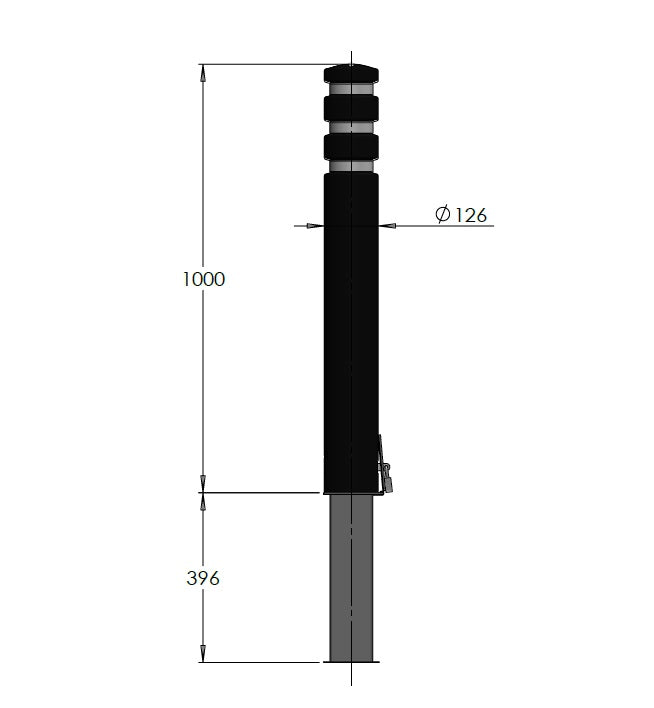 Recycled Removable Plastic Bollard Lockable - Store Fittings Direct