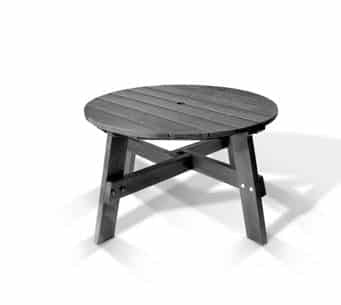 Plastic Table and Chair Set - Recycled - Black/ Brown
