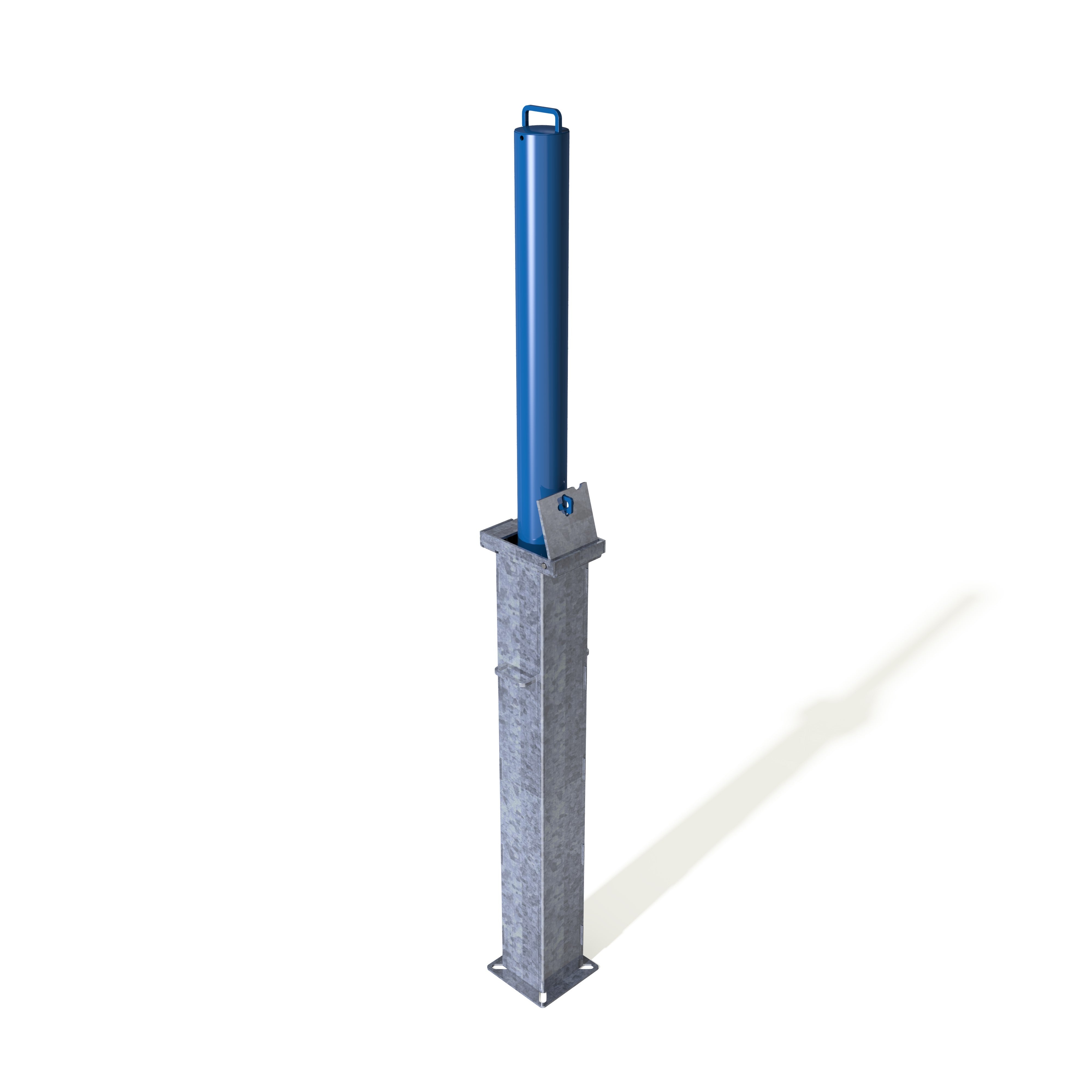 Retractapost 745mm FB (Fire Brigade) Telescopic Bollard - Store Fittings Direct