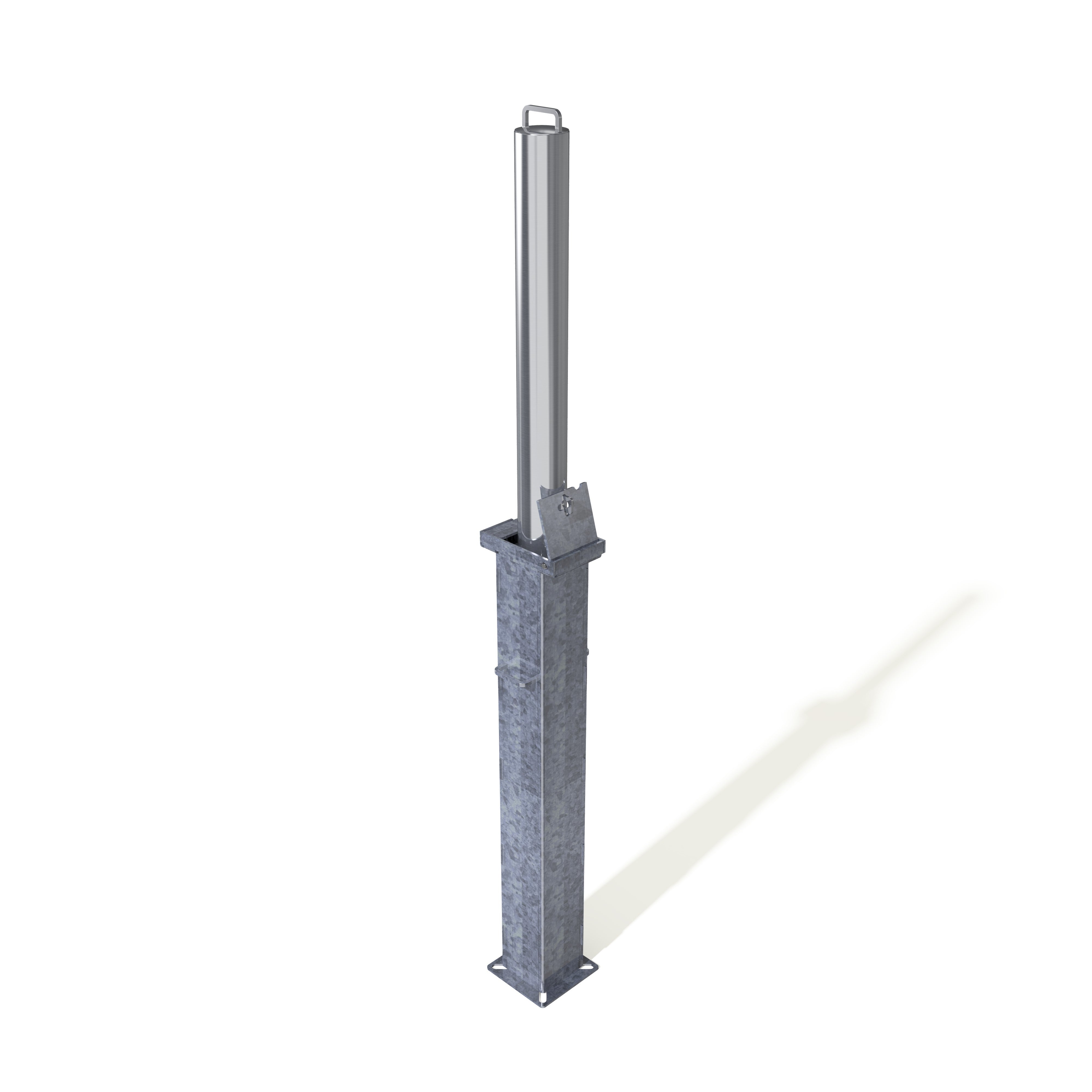 Retractapost 745mm FB (Fire Brigade) Telescopic Bollard - Store Fittings Direct