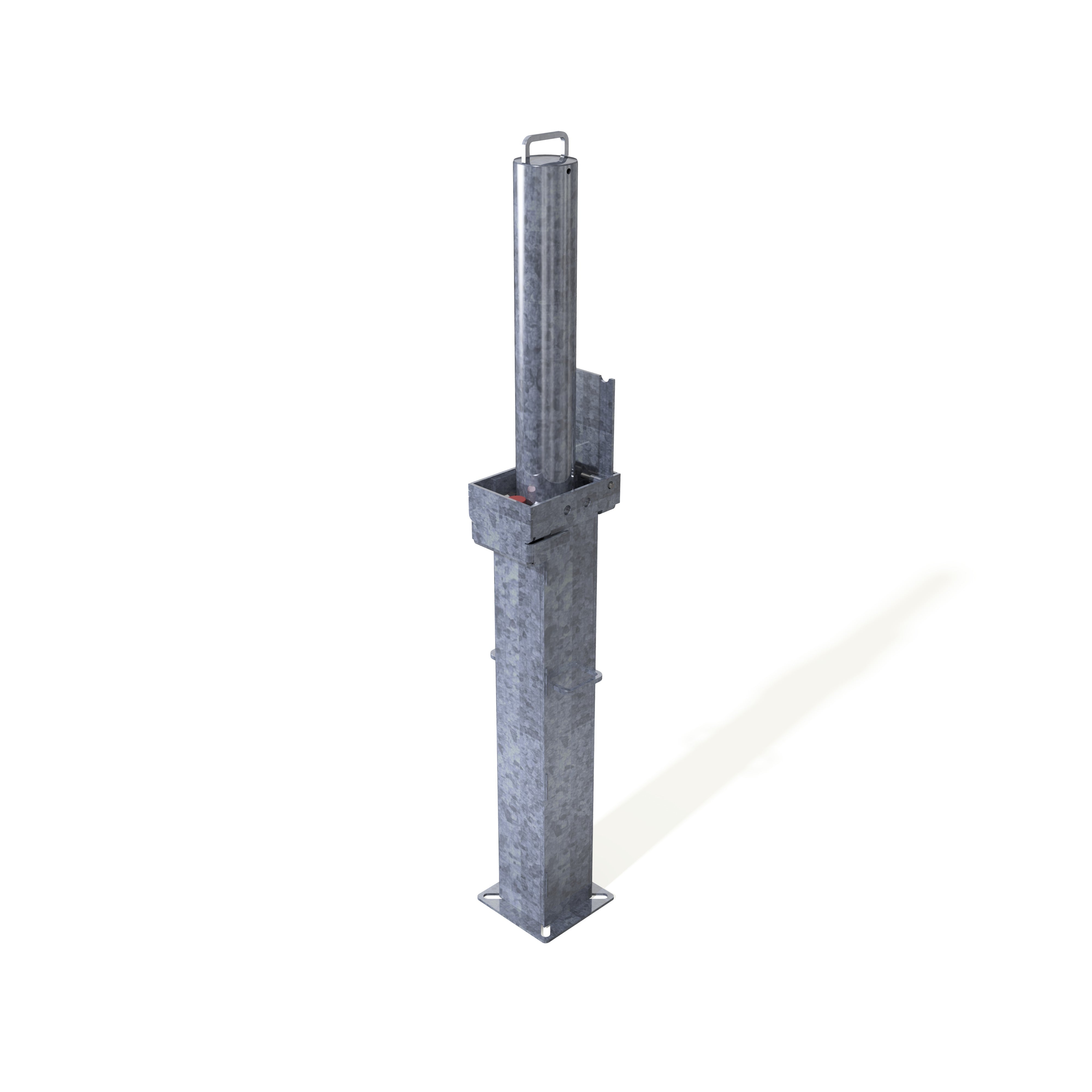Retractapost-GL 500 Telescopic Bollard - Galvanised or Galvanised & Colour - Store Fittings Direct