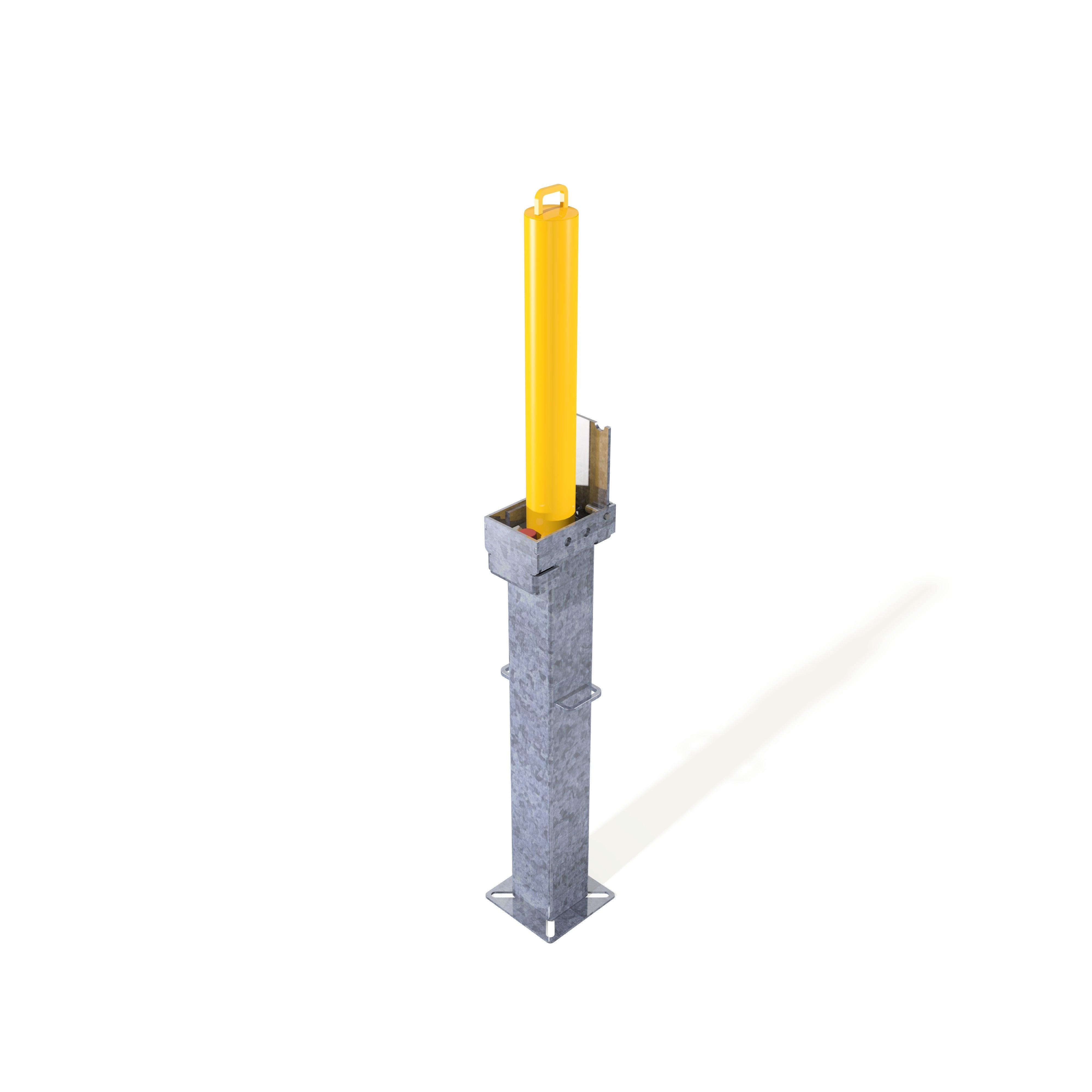 Retractapost-GL 500 Telescopic Bollard - Galvanised or Galvanised & Colour - Store Fittings Direct