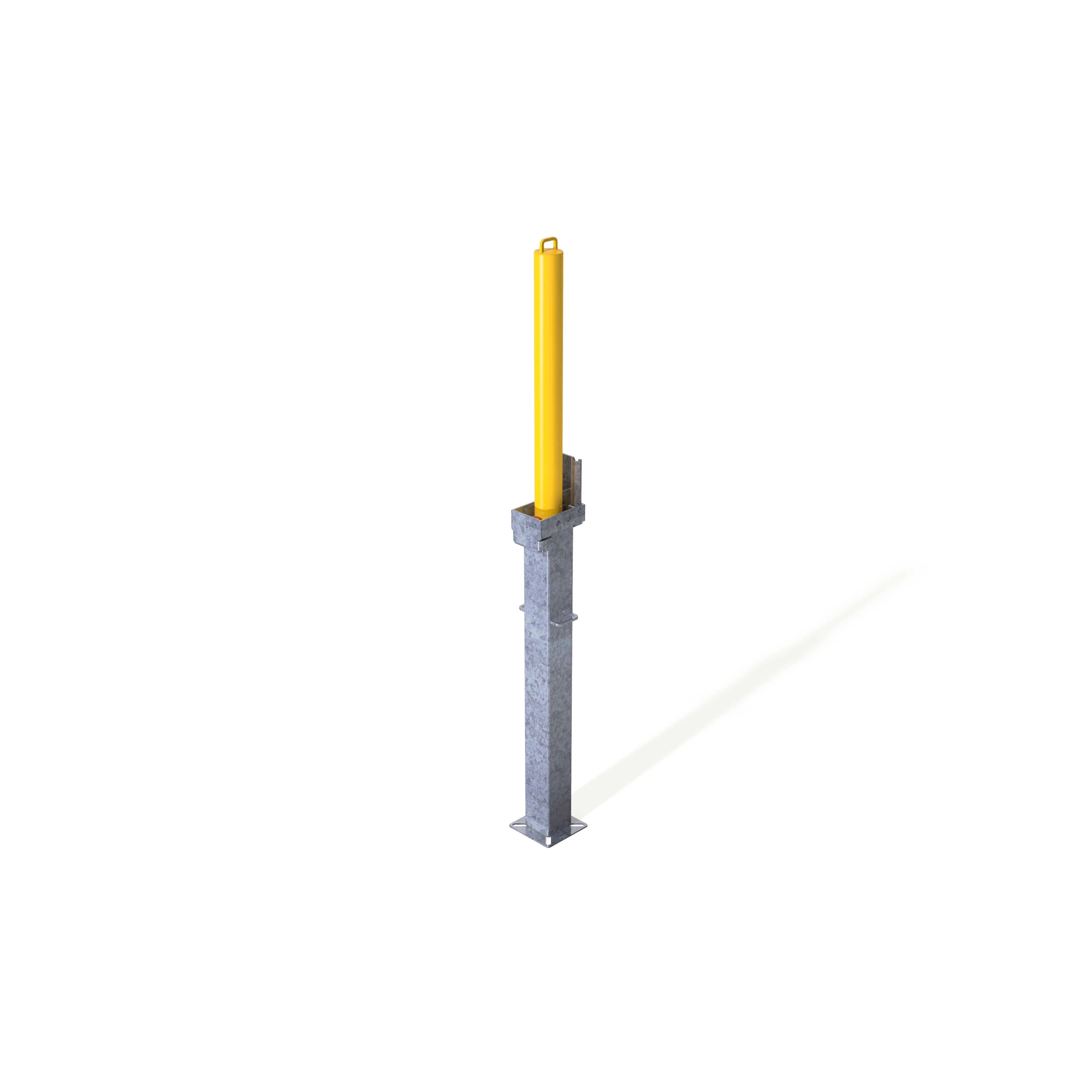 Retractapost-GL 745 Telescopic Bollard - Galvanised or Galvanised & Coated - Store Fittings Direct