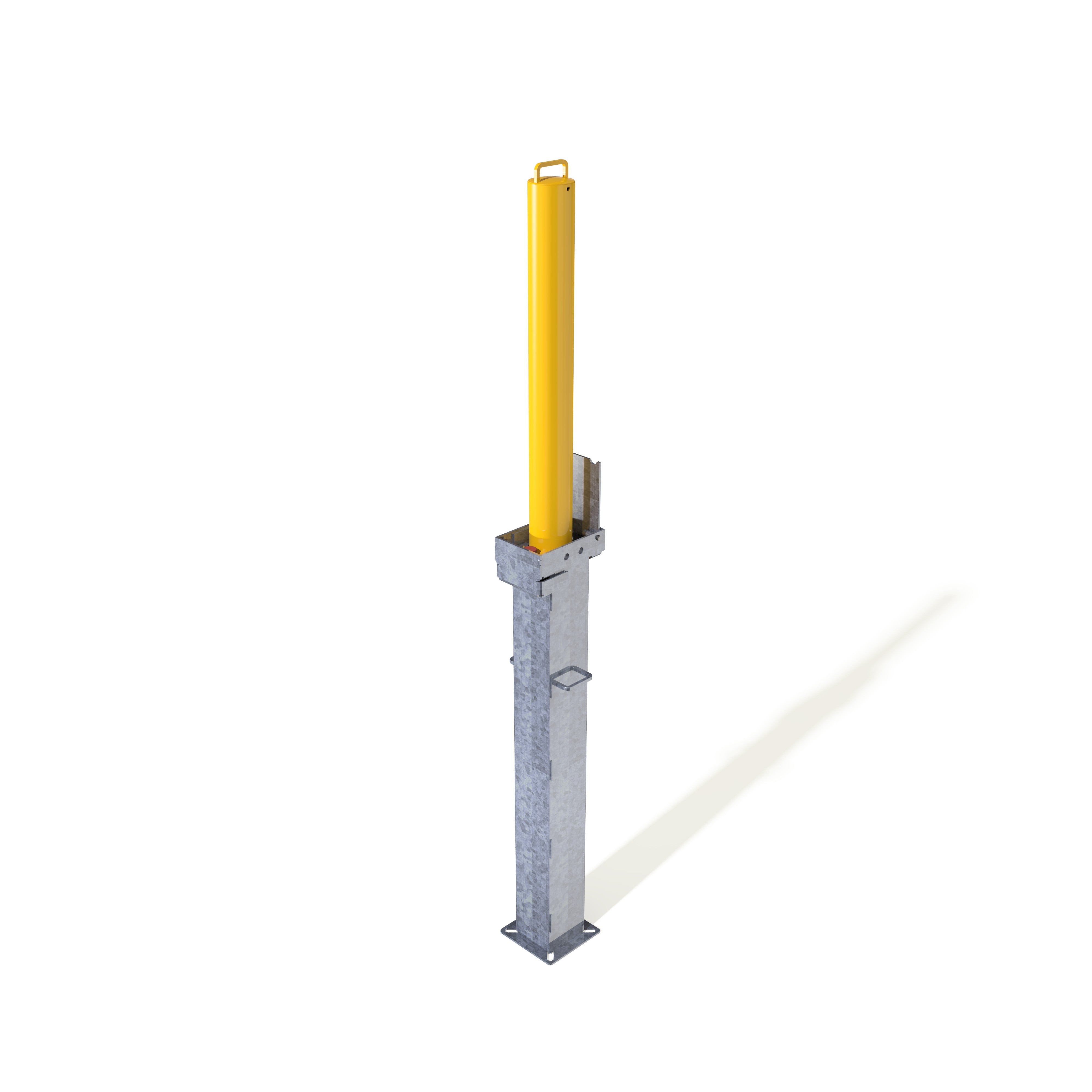 Retractapost-GL 745 Telescopic Bollard - Galvanised or Galvanised & Coated - Store Fittings Direct