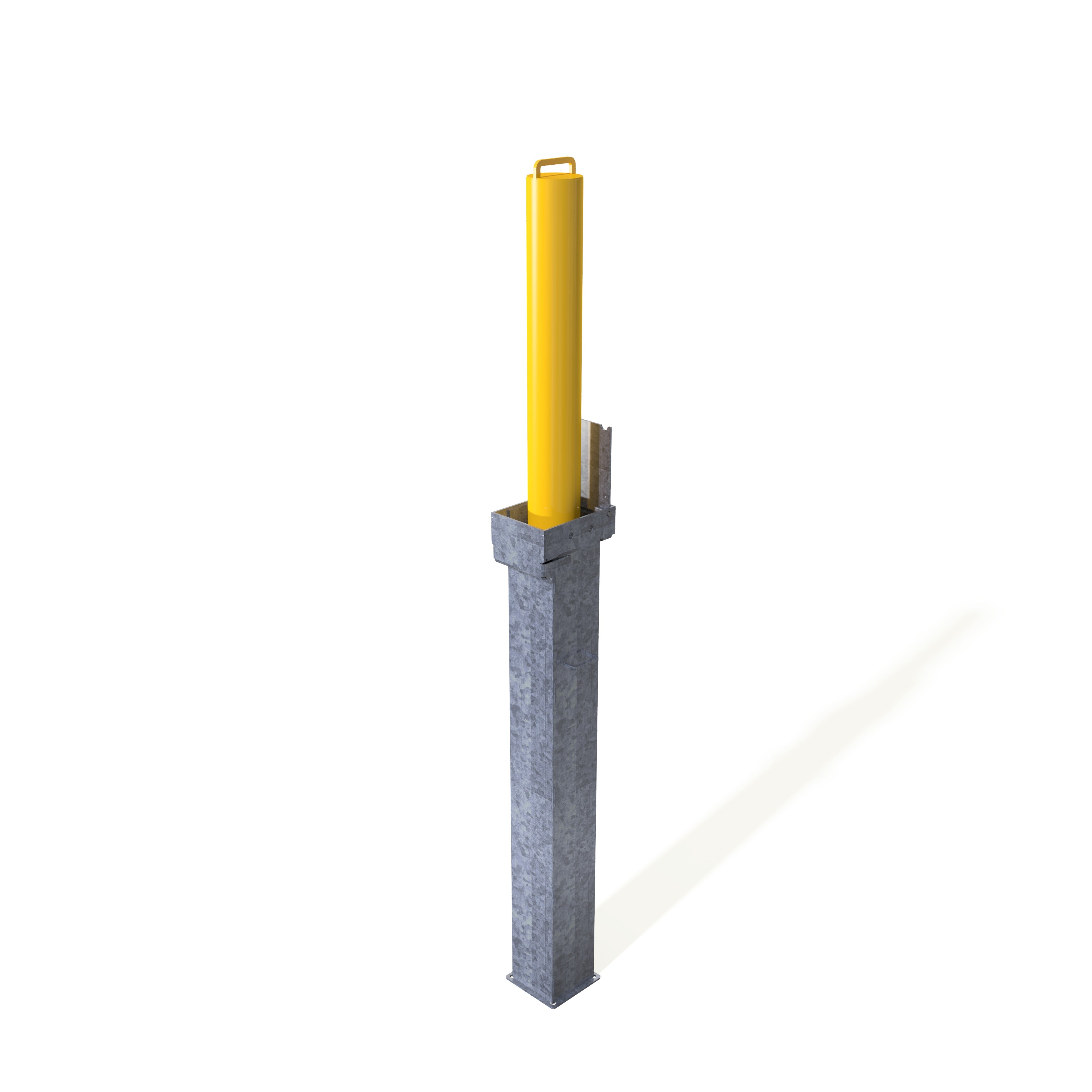 Retractapost-GL 745 Telescopic Bollard - Galvanised or Galvanised & Coated - Store Fittings Direct