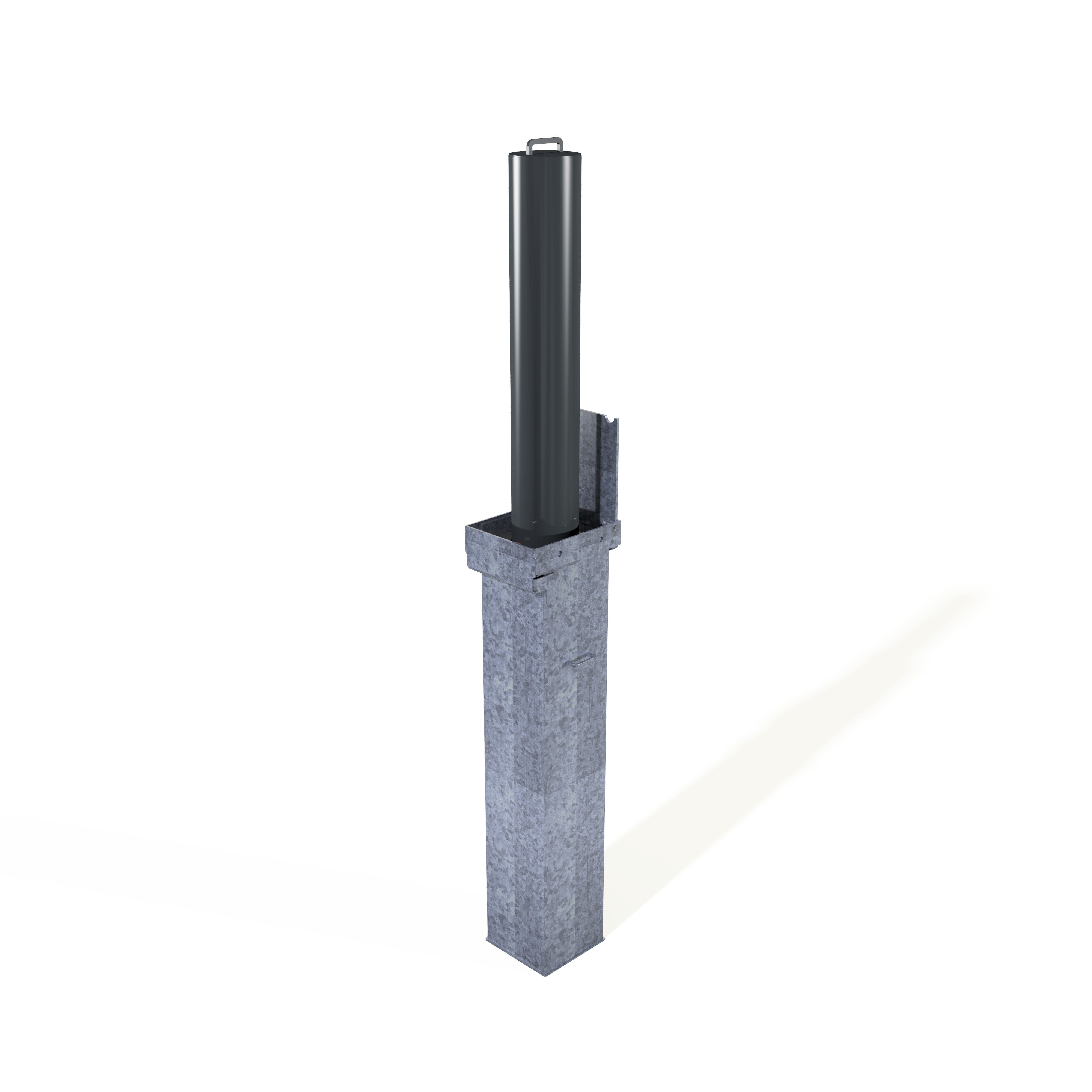Retractapost-GL 900 Lift Assist Telescopic Bollard - Galvanised or Galvanised & Coated - Store Fittings Direct