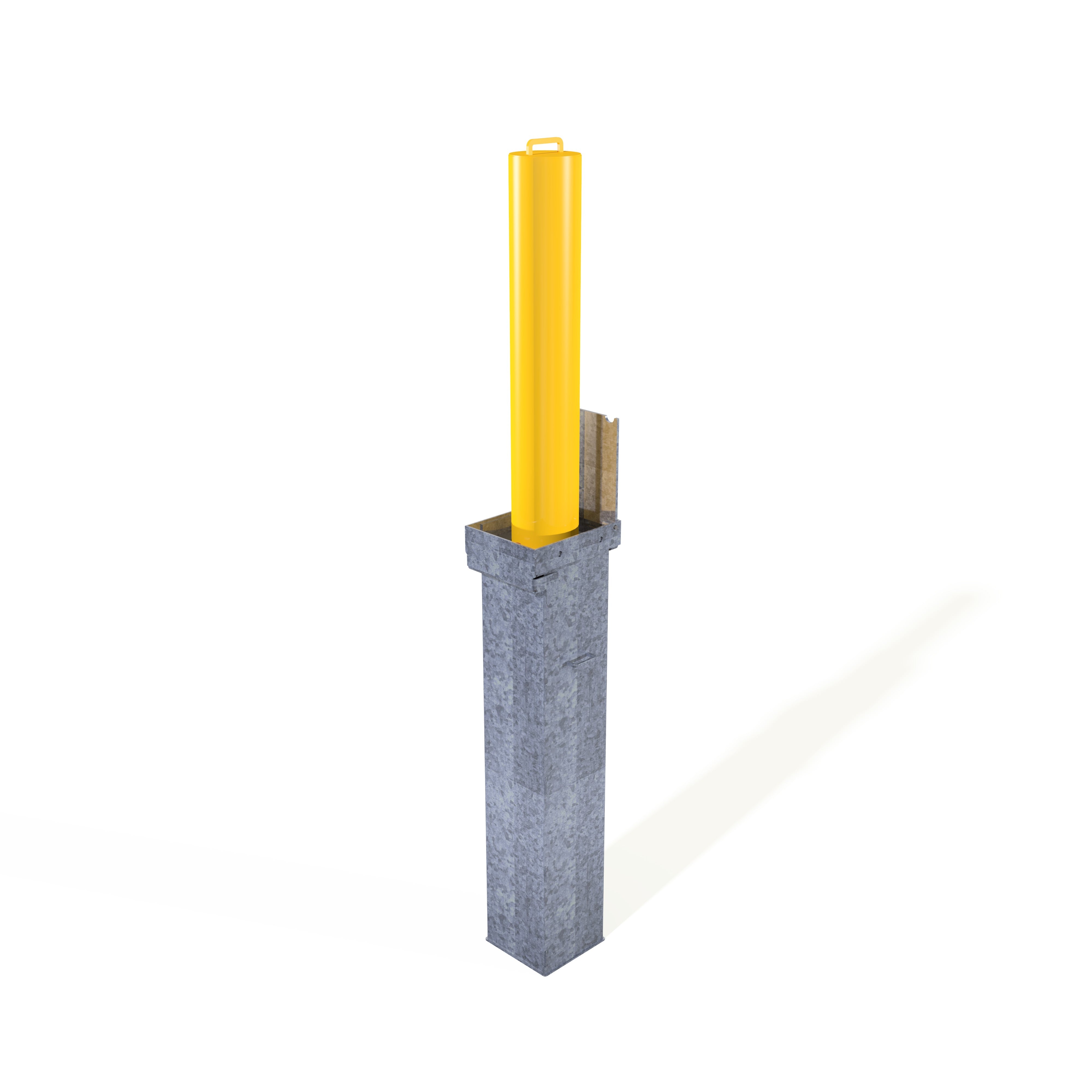 Retractapost-GL 900 Lift Assist Telescopic Bollard - Galvanised or Galvanised & Coated - Store Fittings Direct