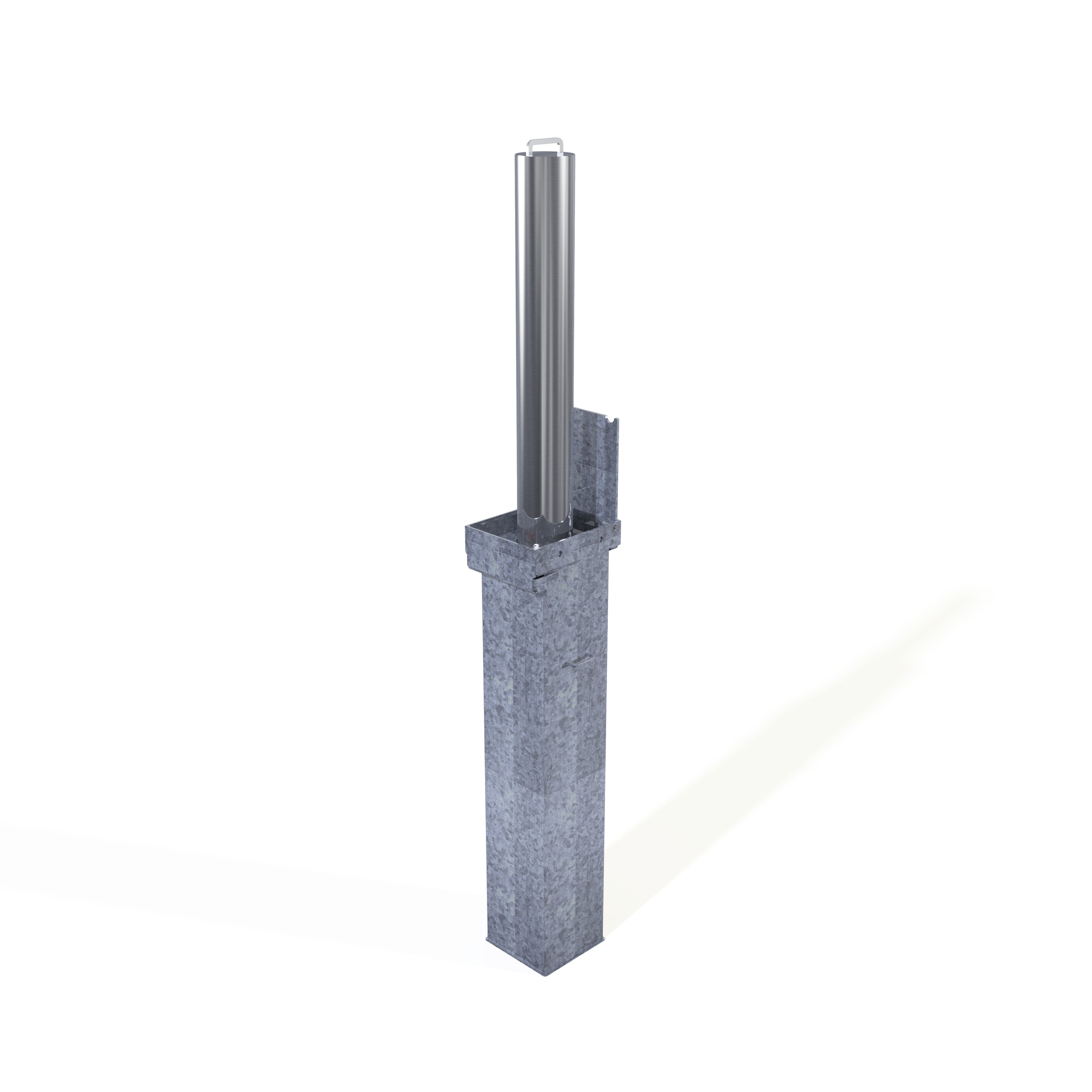 Retractapost-GL 900 Lift Assist Telescopic Bollard - Stainless Steel - Store Fittings Direct