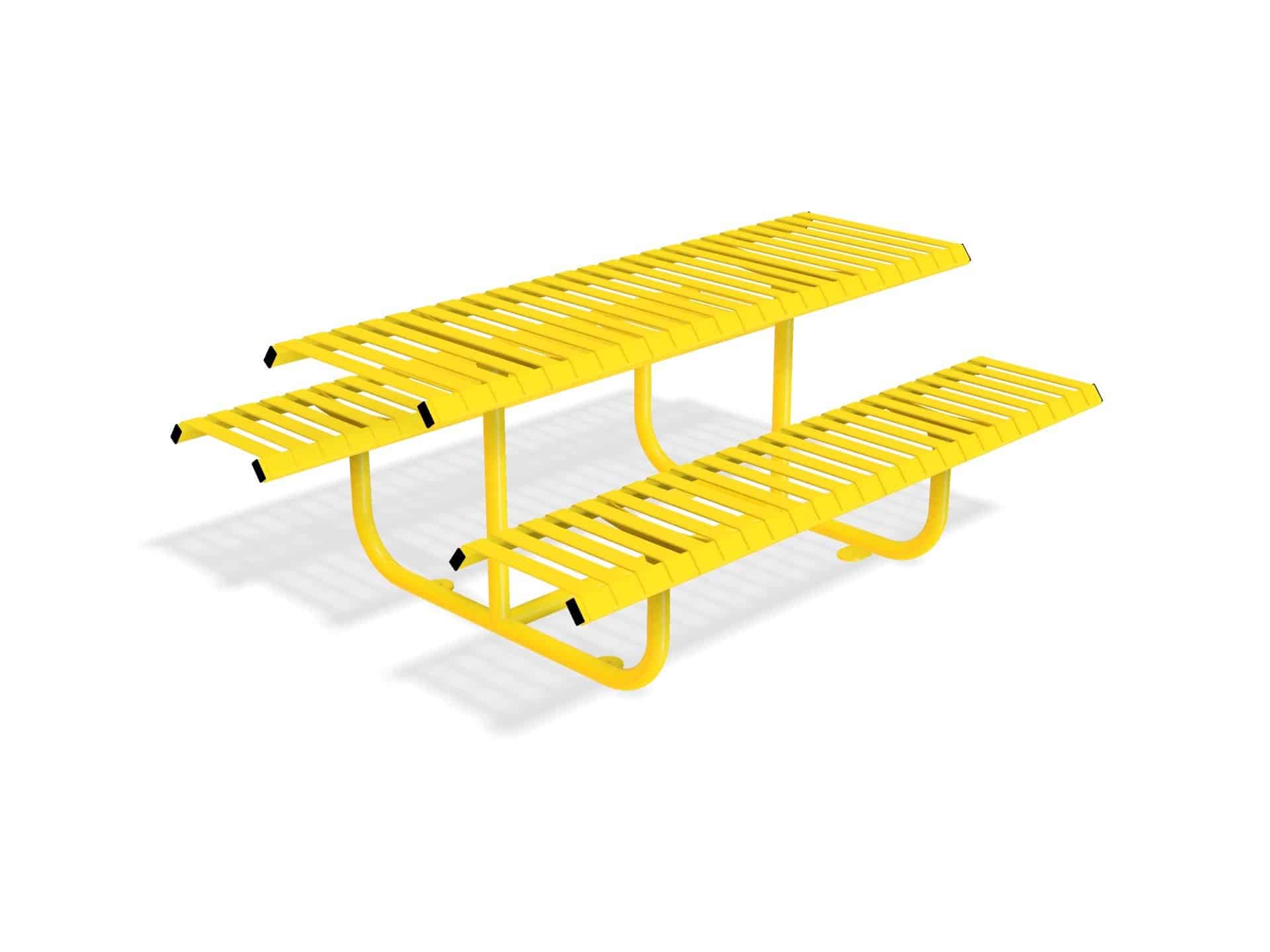 Rockingham Picnic Table Bench | Stainless Steel or Galvanised Street Furniture - Store Fittings Direct