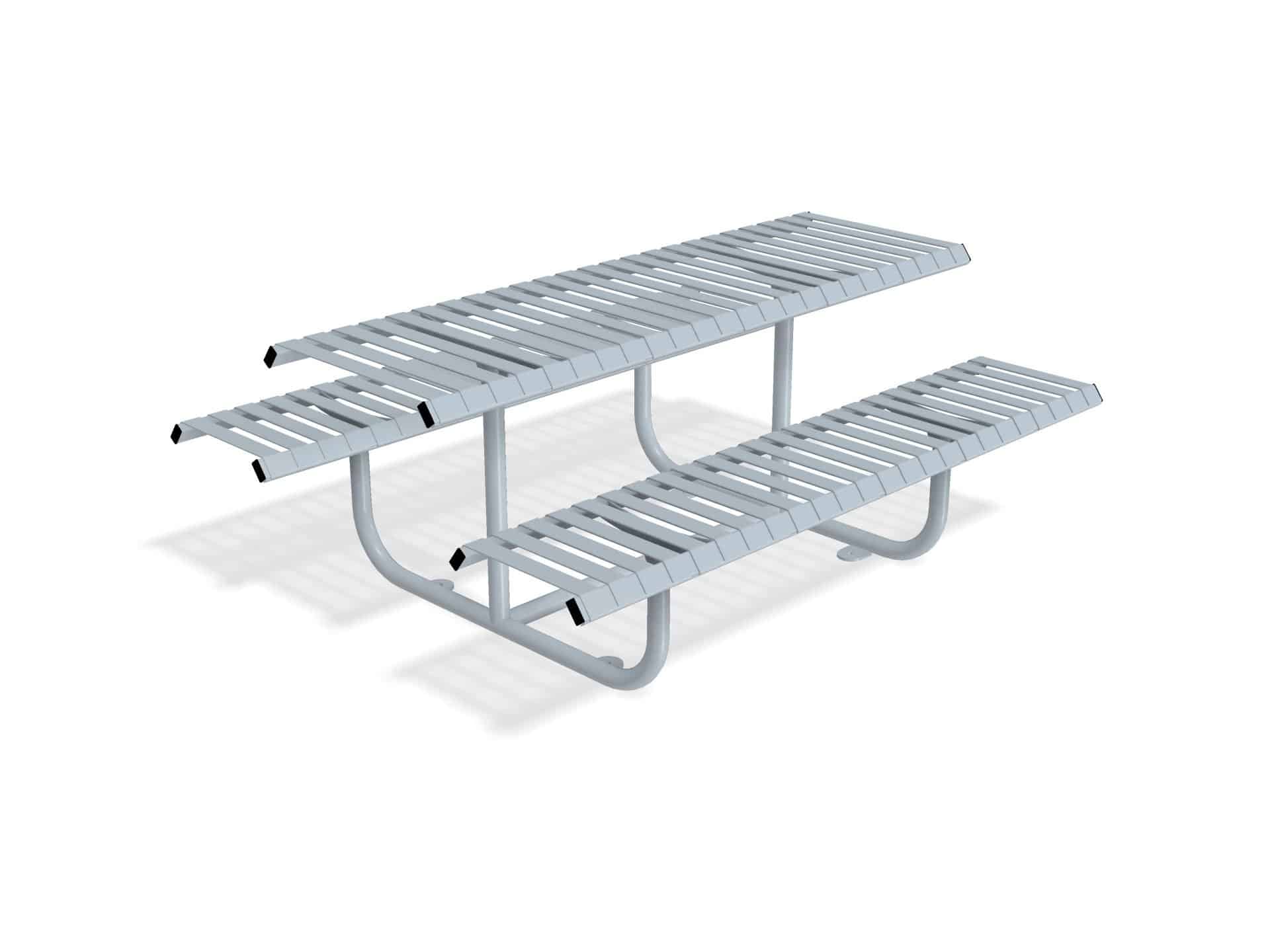 Rockingham Picnic Table Bench | Stainless Steel or Galvanised Street Furniture - Store Fittings Direct