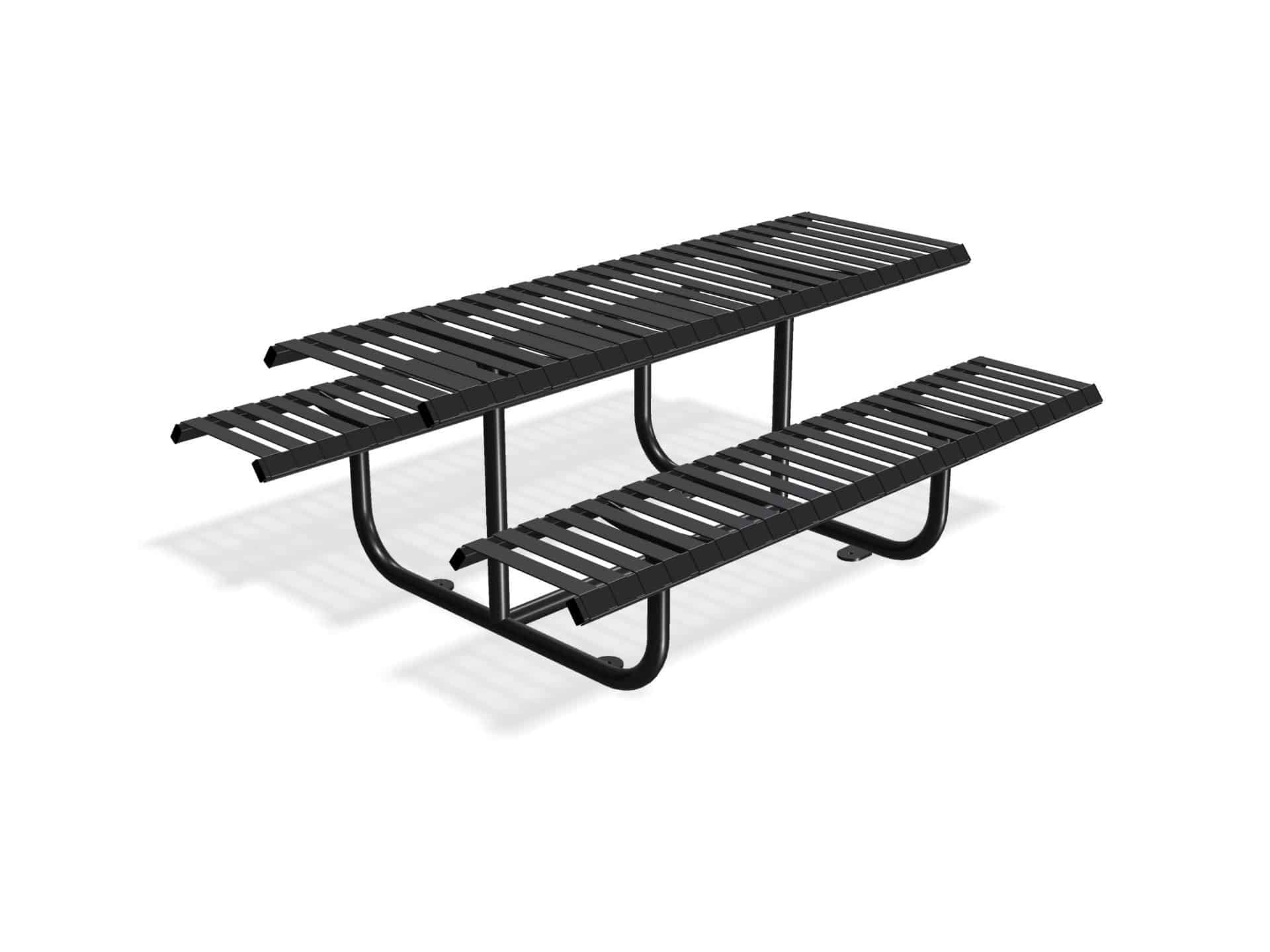 Rockingham Picnic Table Bench | Stainless Steel or Galvanised Street Furniture - Store Fittings Direct