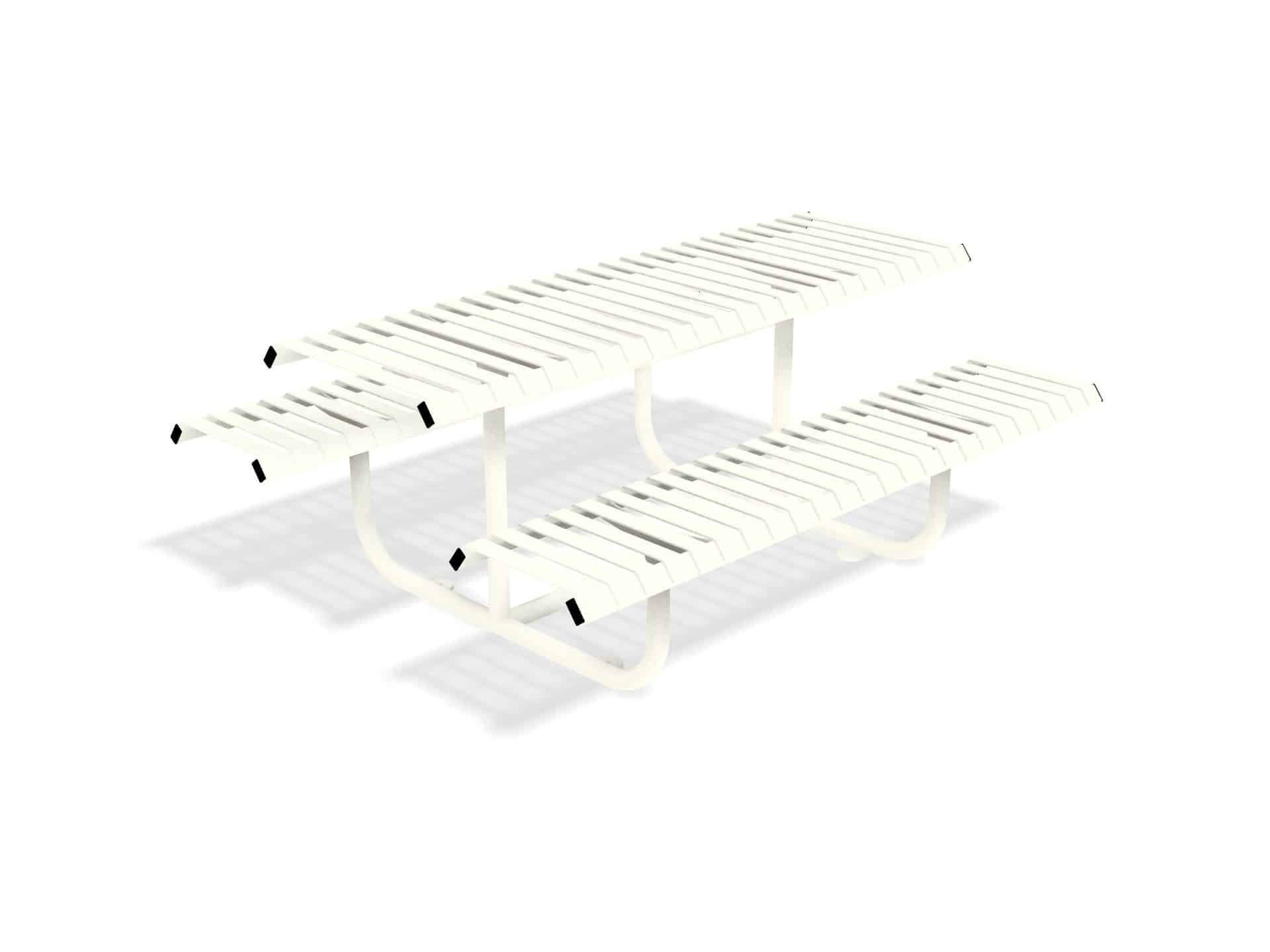 Rockingham Picnic Table Bench | Stainless Steel or Galvanised Street Furniture - Store Fittings Direct