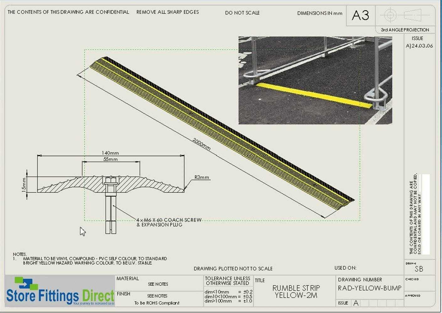 Trolley Shelter Anti Roll Back Strip