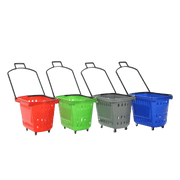 Rolling Shopping Baskets - Store Fittings Direct