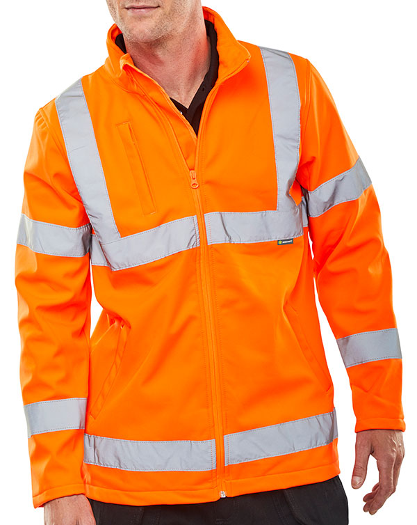 Hi-Vis Soft Shell Lightweight Rail Spec Jacket