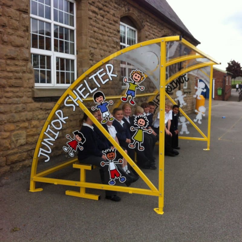 School Teen Shelter | 4.0mtr x 2.0mtr - Store Fittings Direct
