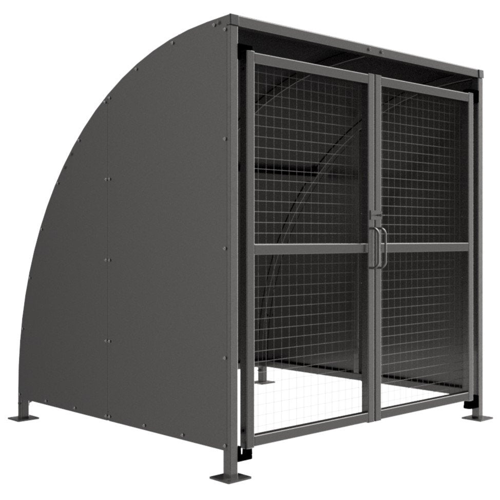 Secure Cycle Shelter | Gated Stratford Shelter - Store Fittings Direct