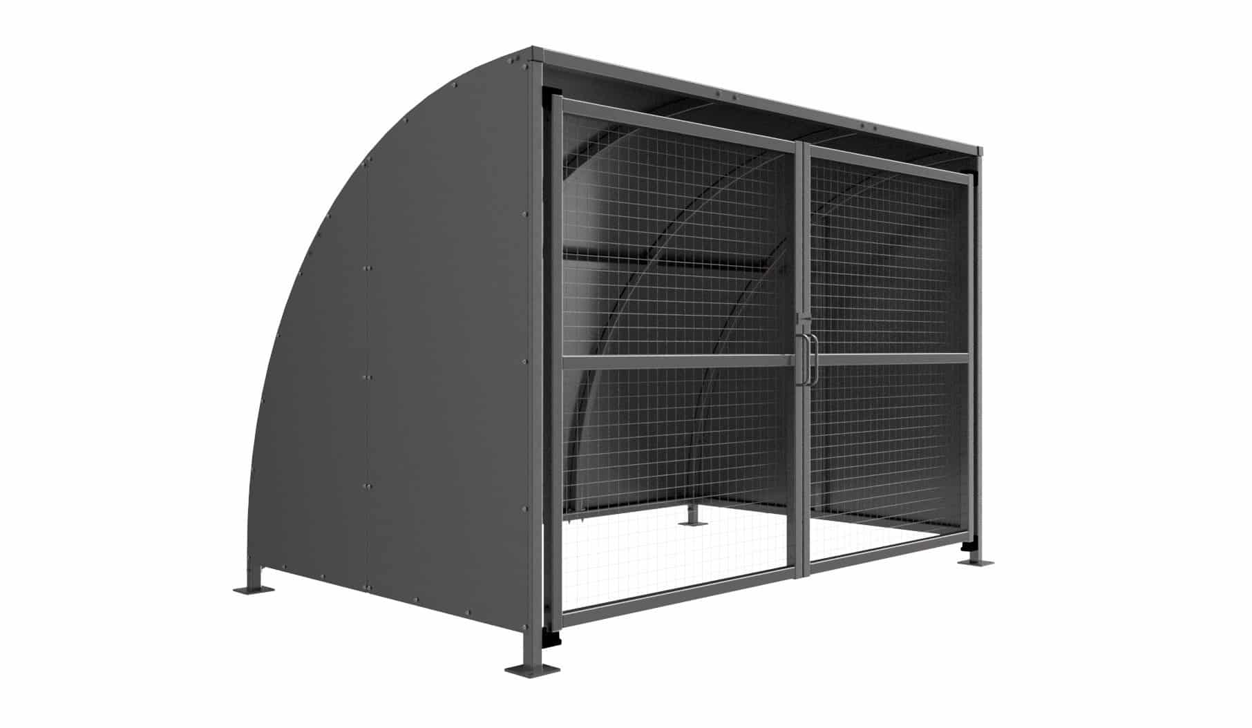 Secure Cycle Shelter | Gated Stratford Shelter - Store Fittings Direct