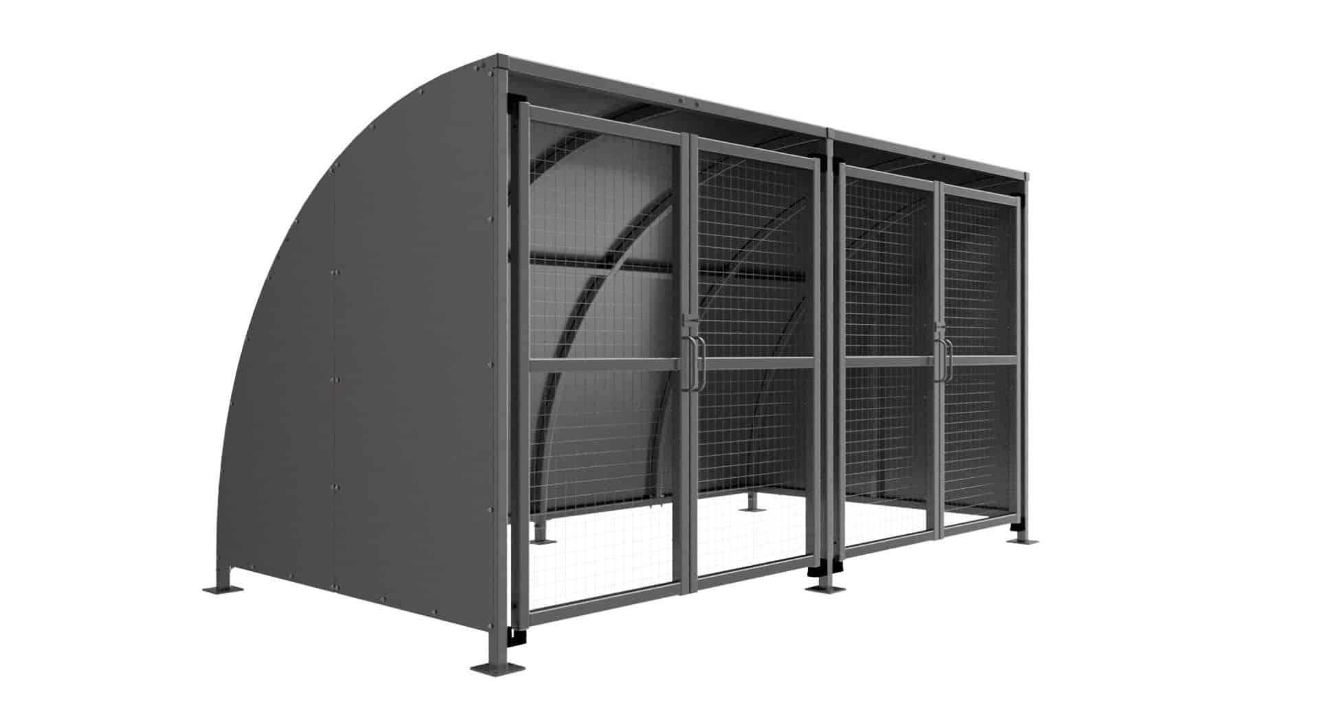 Secure Cycle Shelter | Gated Stratford Shelter - Store Fittings Direct