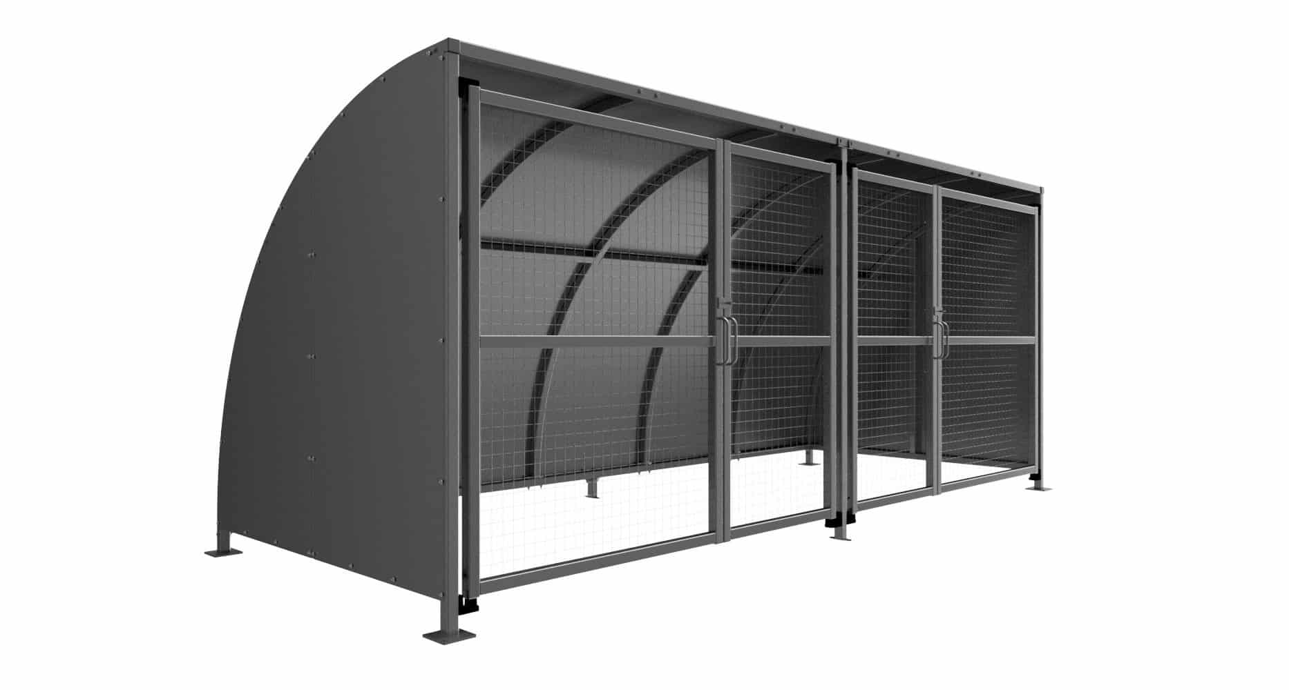 Secure Cycle Shelter | Gated Stratford Shelter - Store Fittings Direct