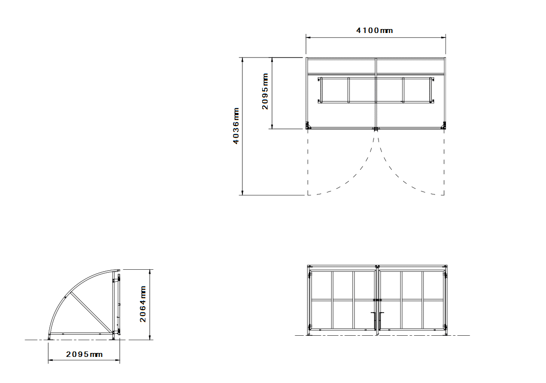 Secure and Gated Cycle Shelter