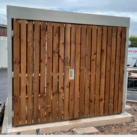Secure Timber Cycle Shelter | Deluxe 6 Bike Store - Store Fittings Direct