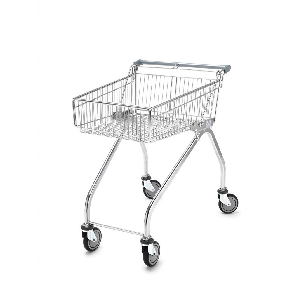Shallow shopping trolley grey