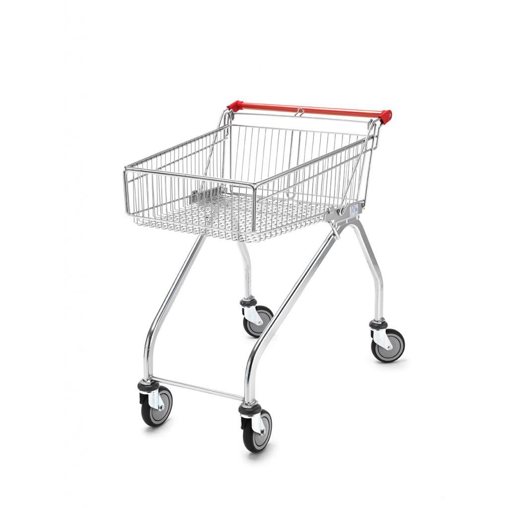 Shallow shopping trolley red