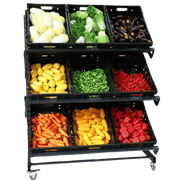 Single Sided Mobile Fruit and Vegetable Display - 1200mm - Store Fittings Direct