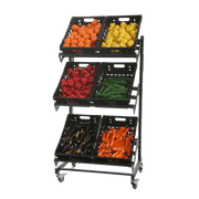 Single Sided Mobile Fruit and Vegetable Display - 800mm - Store Fittings Direct
