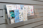 Slatwall Acrylic Card Shelves - 2 Tier - Store Fittings Direct