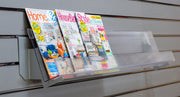 Slatwall Acrylic Magazine Shelf - 1 Tier - Store Fittings Direct