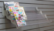 Slatwall Acrylic Magazine Shelf - 3 Tier - Store Fittings Direct