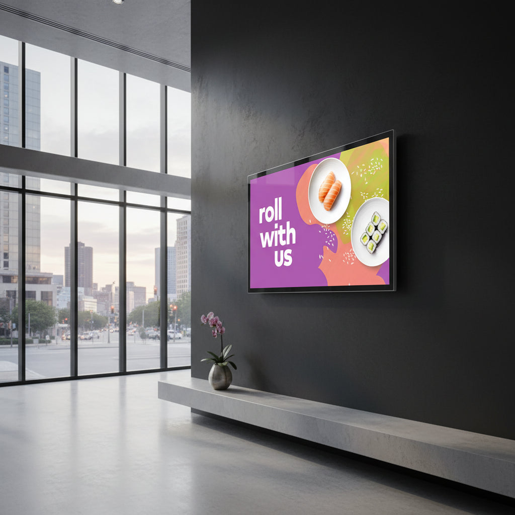 Slimline Pro Digital Signage Advertising Displays | Commercial Screens UK - Store Fittings Direct