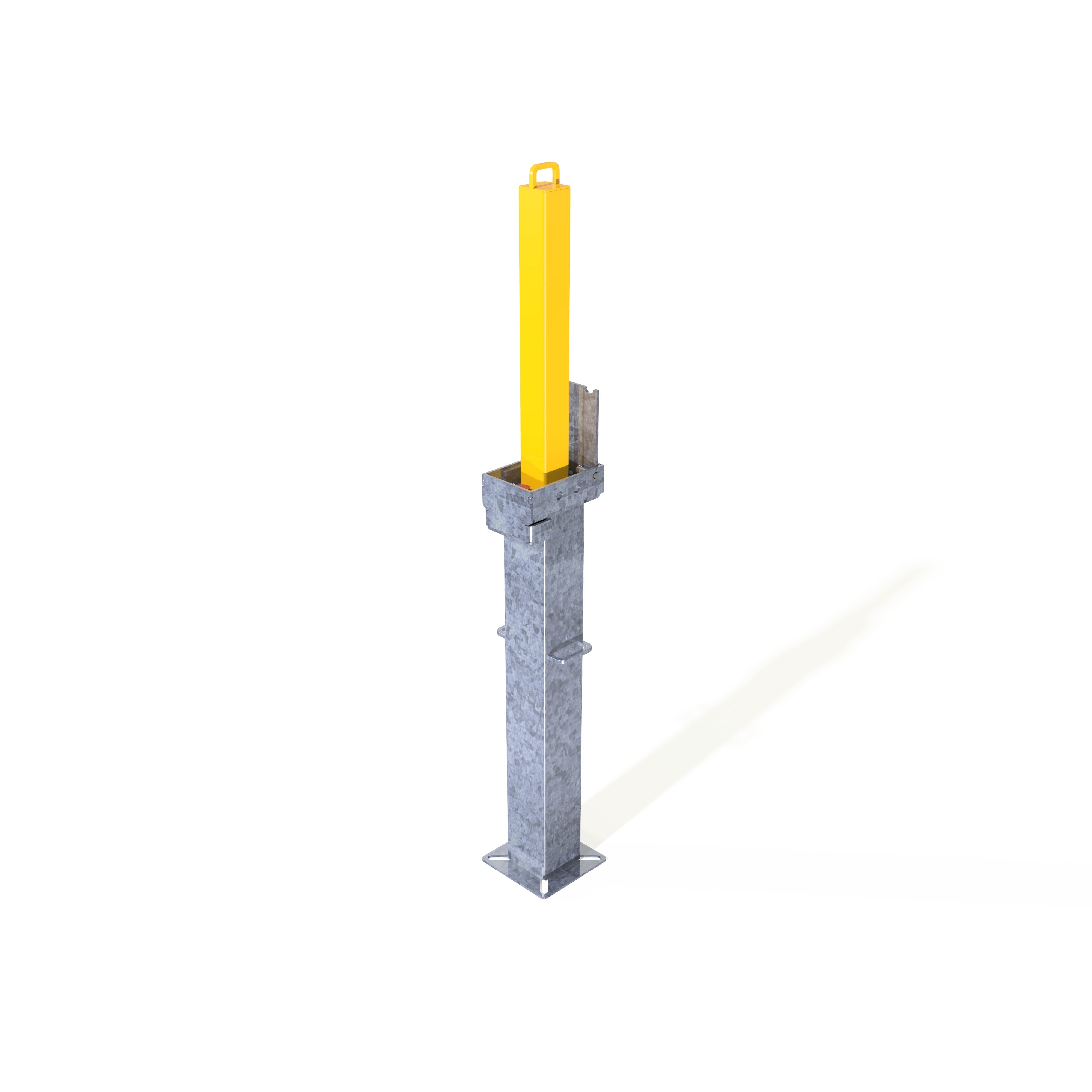 Sqaure Retractapost-GL 500 Telescopic Bollard - Galvanised or Galvanised & Coated - Store Fittings Direct