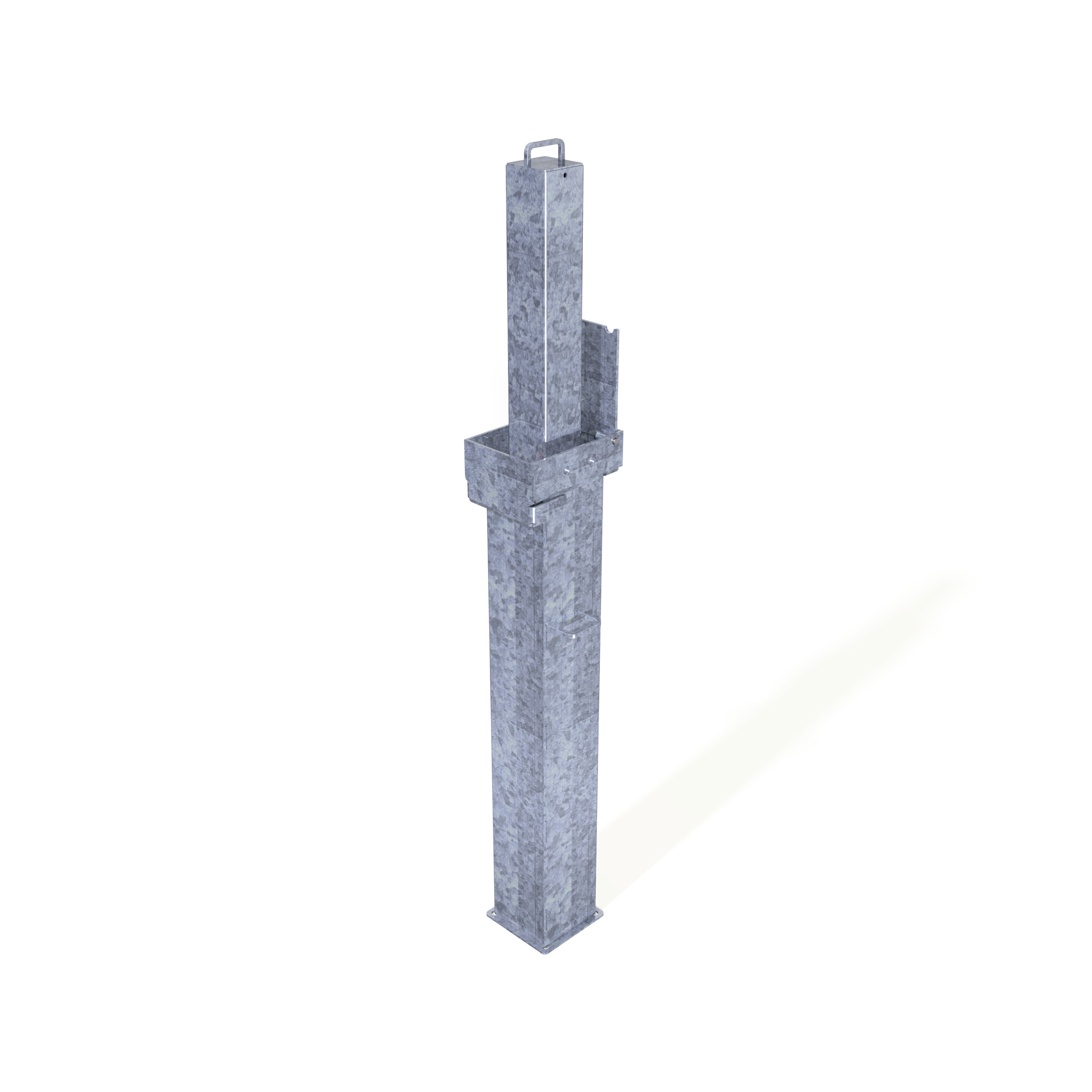 Sqaure Retractapost-GL 500 Telescopic Bollard - Galvanised or Galvanised & Coated - Store Fittings Direct